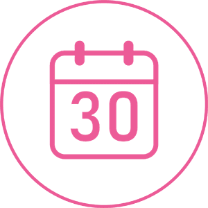 Oarno 30 Days Guarantee Pink Icon